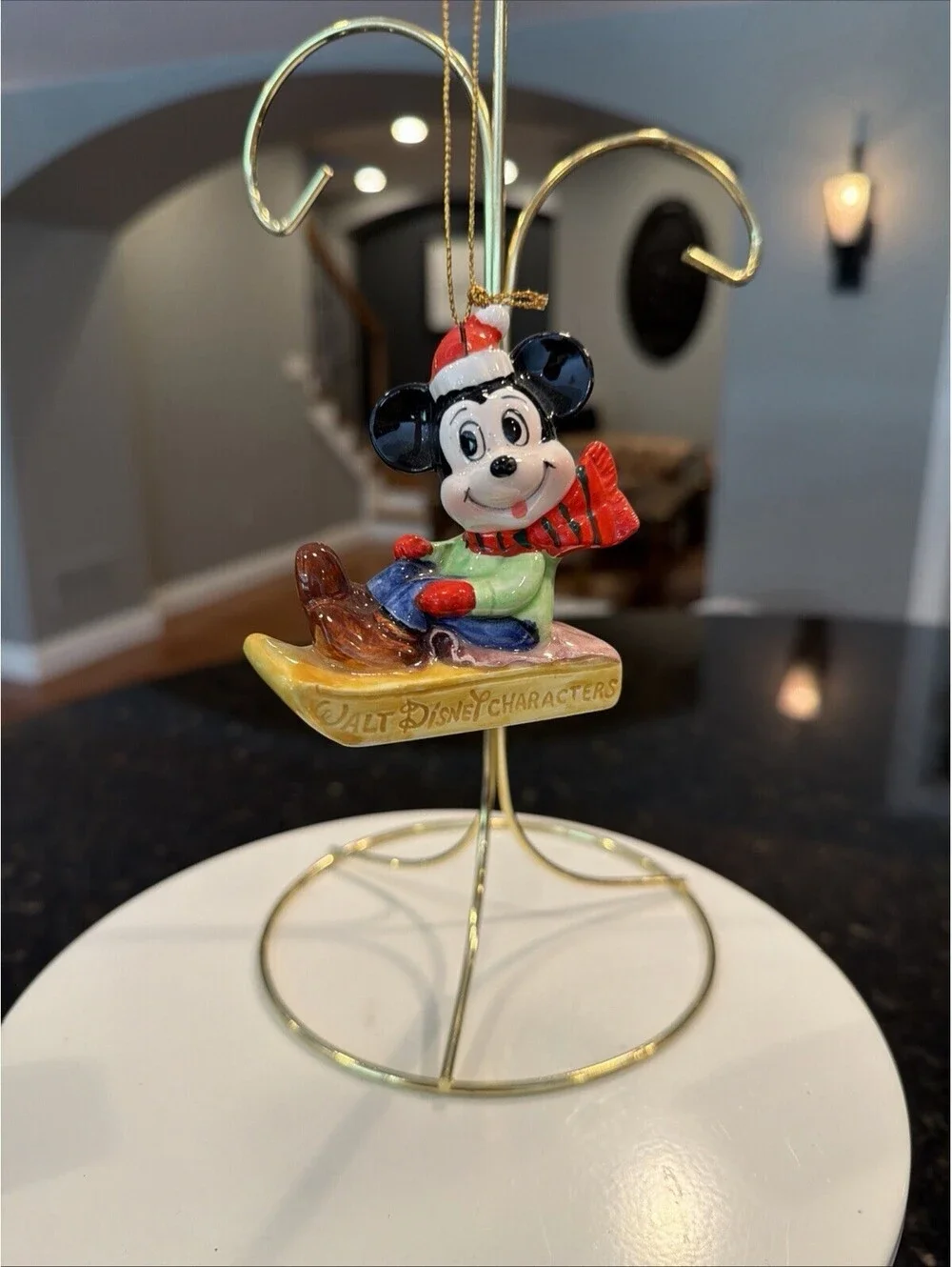Vtg 1982 Walt Disney Winter Games Limited Edition Mickey Mouse Ornament In Box